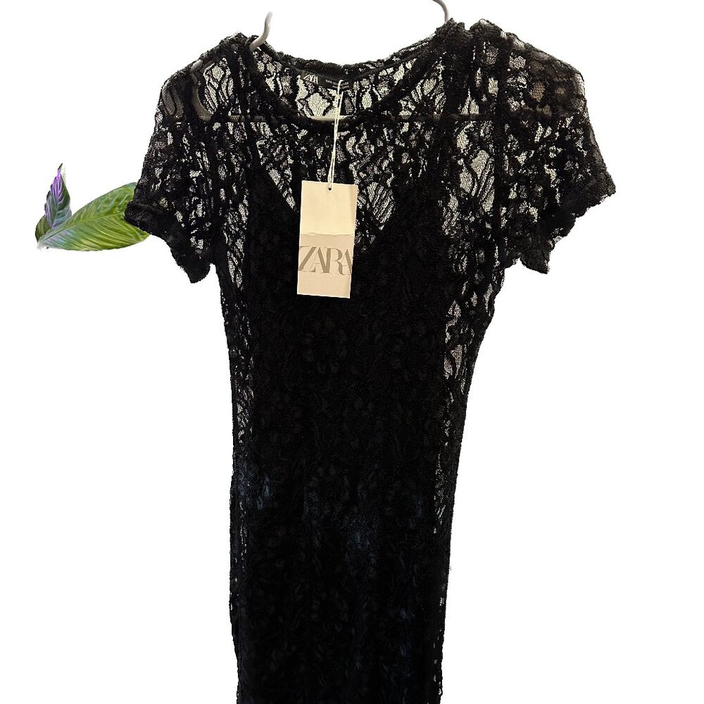 Zara Black Lace Dress